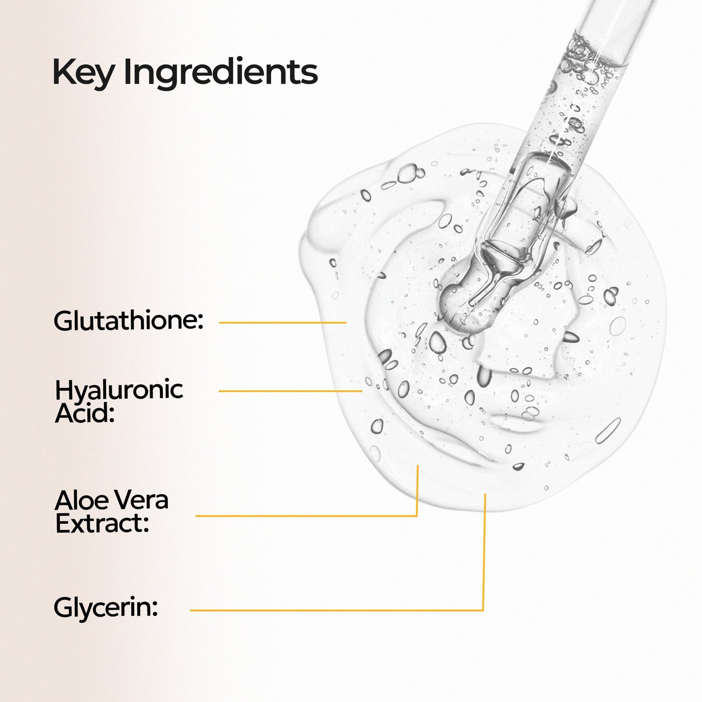 Costak Diagram of skincare product with key ingredients labeled on a light pink background