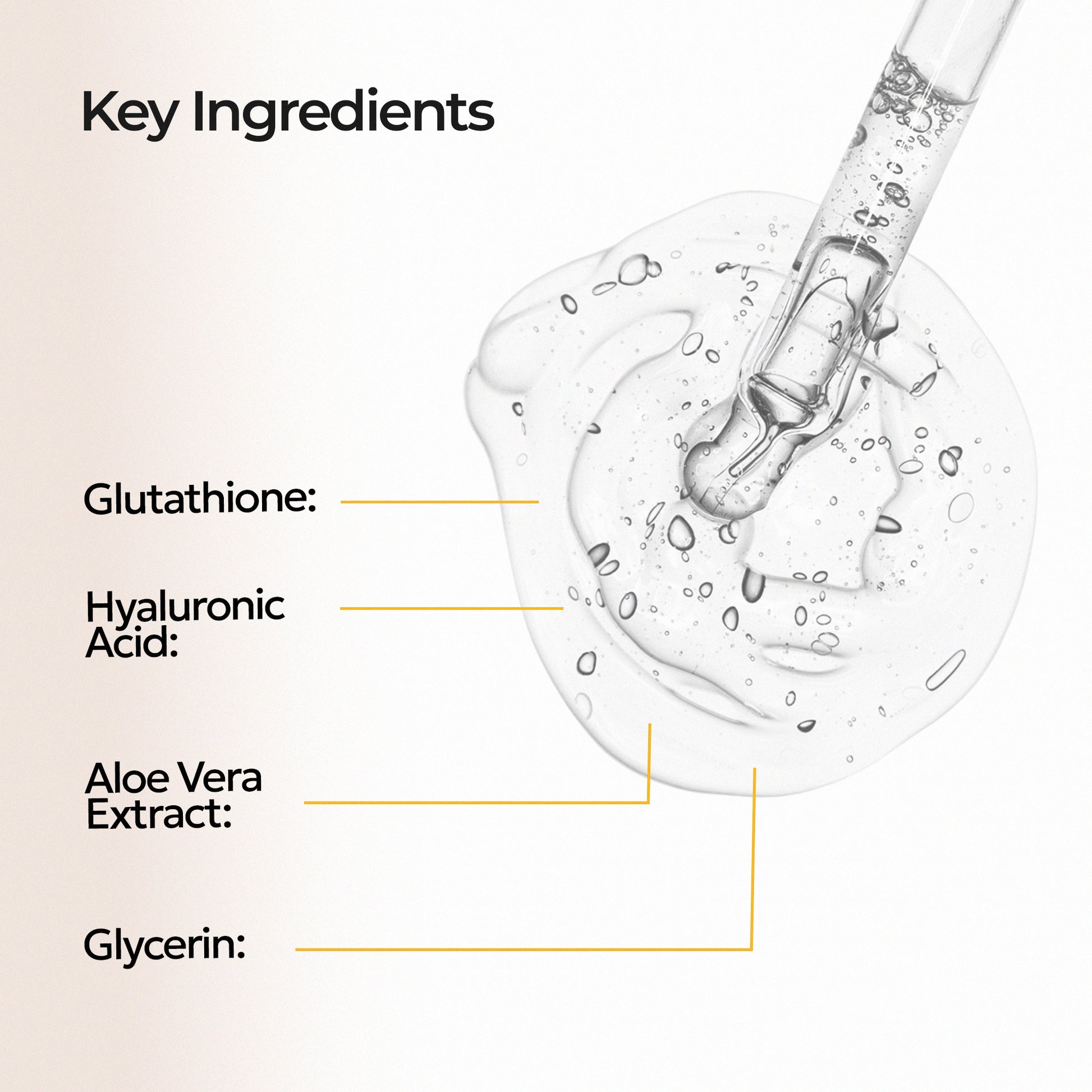 Costak Diagram of skincare product with key ingredients labeled on a light pink background