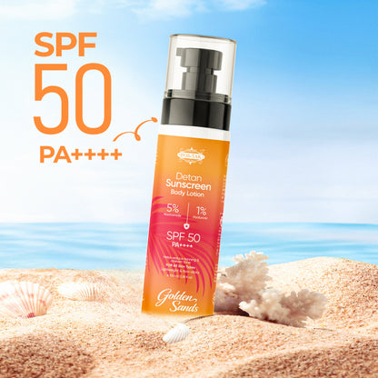 Golden Sands SPF 50 PA++++ Detan Sunscreen Body Lotion