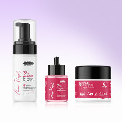Acne Reset Trio (Face Wash, Serum, Face Pack)