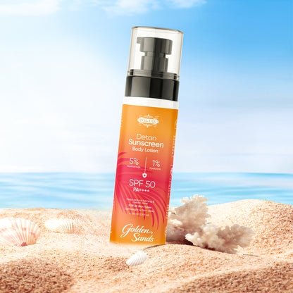 Golden Sands SPF 50 PA++++ Detan Sunscreen Body Lotion